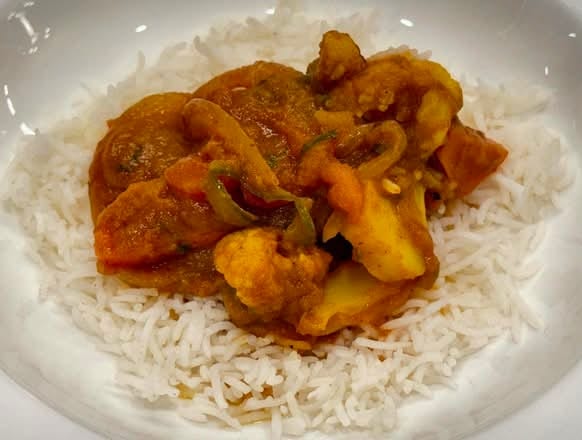 Vegetable Jalfrezi.